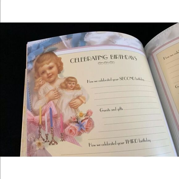 Cynthia Hart Baby's Book Keepsake Victorian Journal Album Antique CR Gibson. - Picture 3 of 13